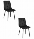LIBRA Stuhl – schwarzer Samt / schwarze Beine x 2