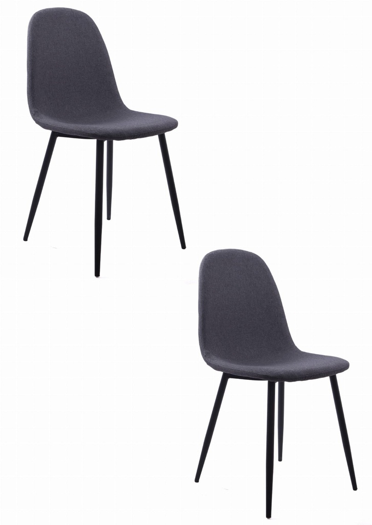 DART Stuhl – dunkelgrau / schwarze Beine x 2
