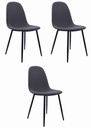 DART Stuhl – dunkelgrau / schwarze Beine x 3