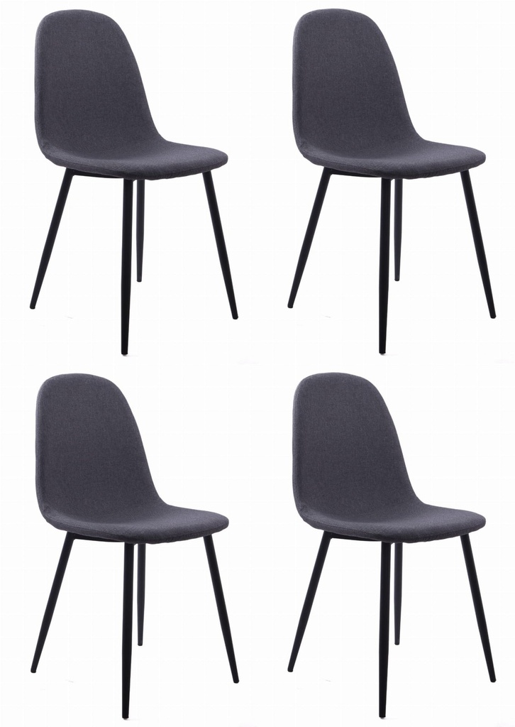 DART Stuhl – dunkelgrau / schwarze Beine x 4