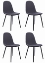 DART Stuhl – dunkelgrau / schwarze Beine x 4