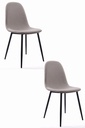 DART-Stuhl – beige / schwarze Beine x 2