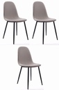 DART-Stuhl – beige / schwarze Beine x 3