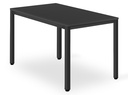 TESSA Tisch 120 cm x 60 cm – schwarz / schwarze Beine