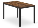 TESSA Tisch 120 cm x 60 cm – rustikal / schwarze Beine