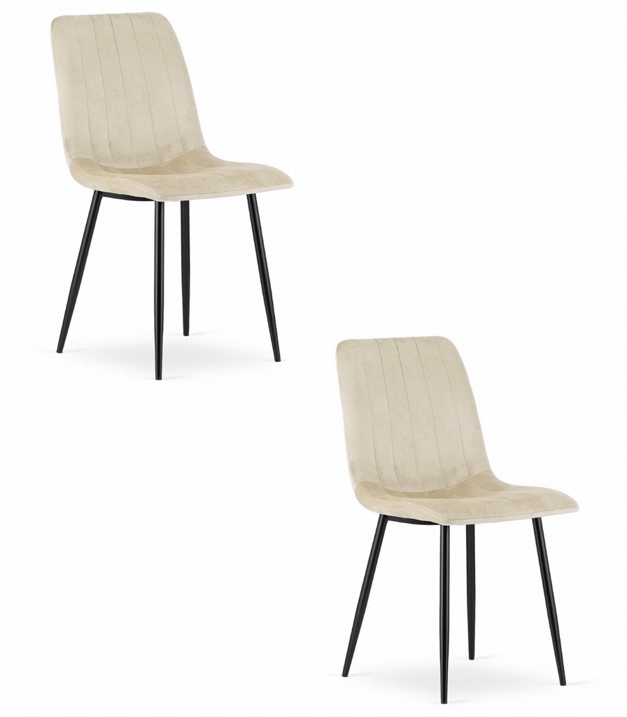 LAVA Stuhl – hellbeiger Samt x 2
