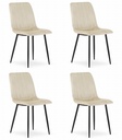 LAVA Stuhl – hellbeiger Samt x 4