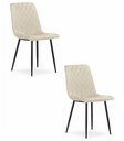 TURIN Stuhl – beige Samt x 2