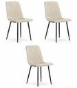 TURIN Stuhl – beige Samt x 3