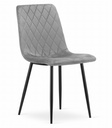 TURIN Stuhl – hellgrauer Samt x 1