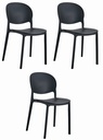 RAWA Stuhl – Schwarz x 3