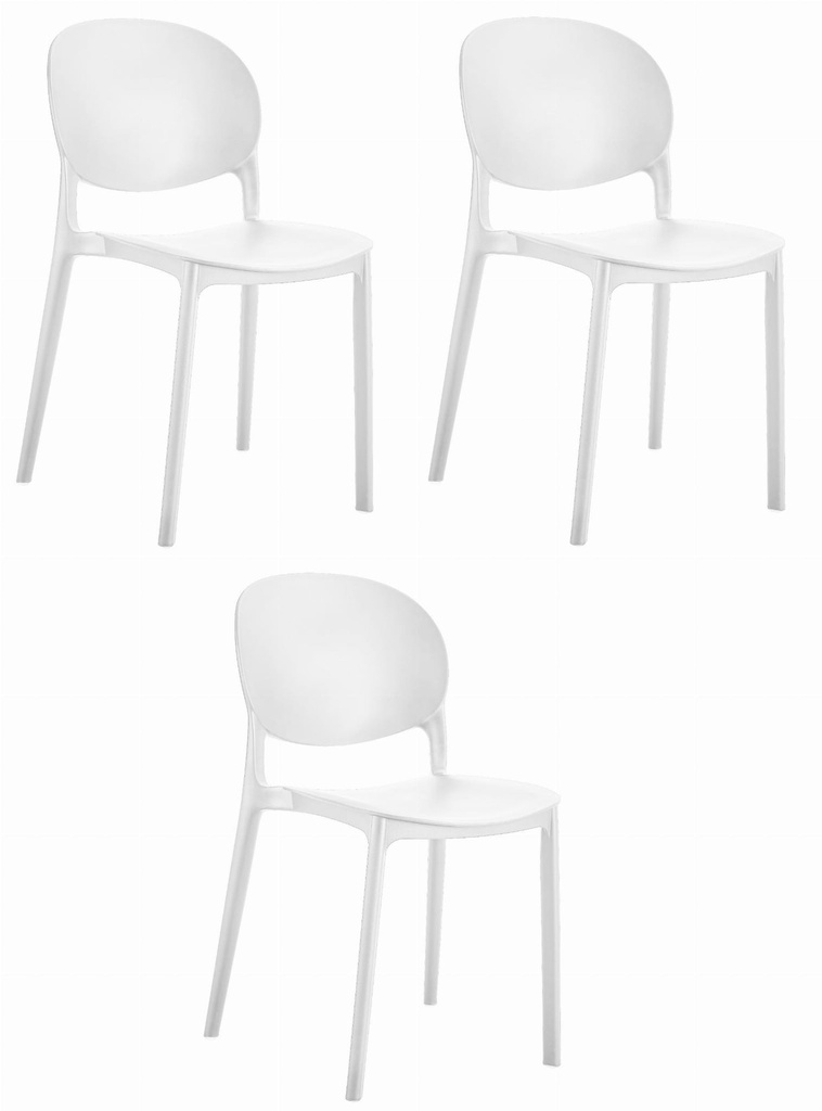 RAWA Stuhl – weiß x 3