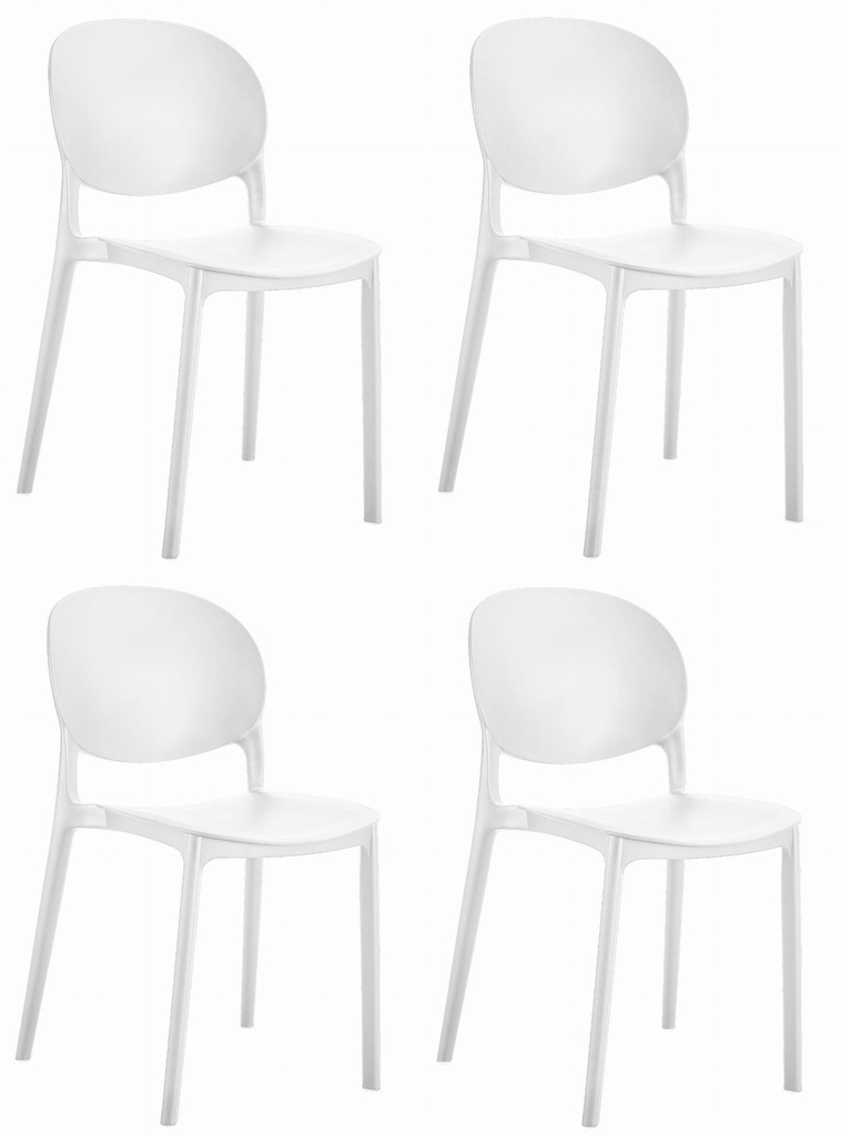 RAWA Stuhl – weiß x 4