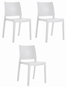 KLEM Stuhl – weiß x 3