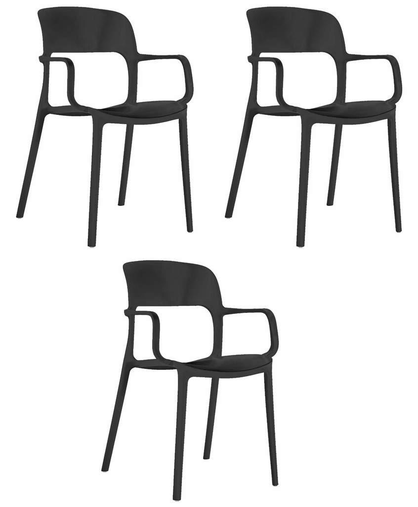 SAHA Stuhl - Schwarz x 3