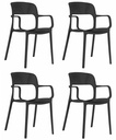 SAHA Stuhl - Schwarz x 4