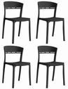 COCO Stuhl – Schwarz x 4