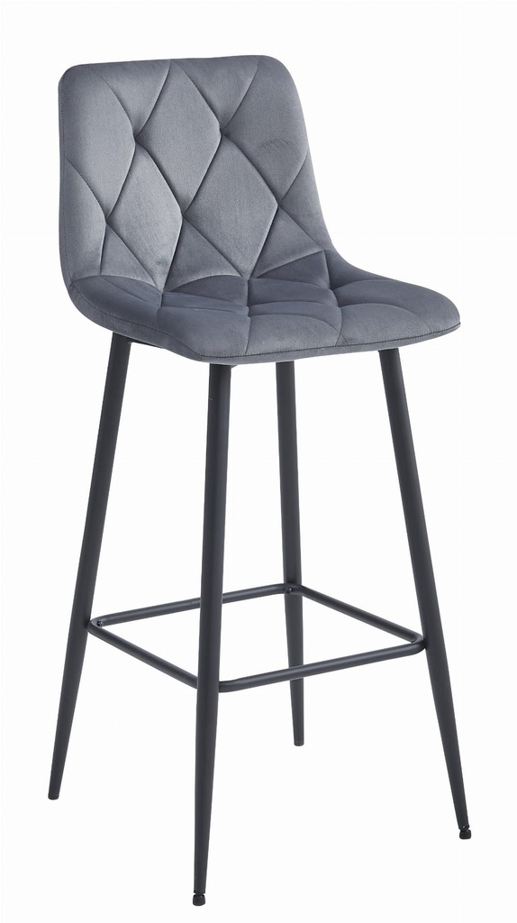 [model_3845_1-NADO-MODY85] NADO Hocker – dunkelgrauer Samt / schwarze Beine x 1
