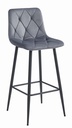 NADO Hocker – dunkelgrauer Samt / schwarze Beine x 1