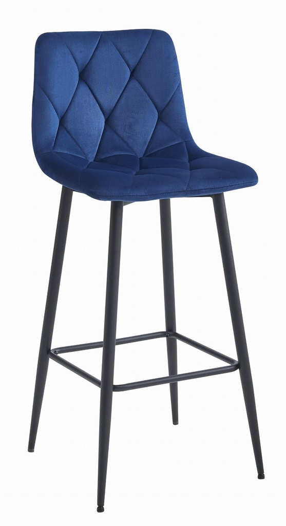[model_3847_1-NADO-MODY85] NADO Hocker – marineblauer Samt / schwarze Beine x 1