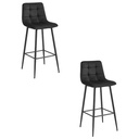 ARCETO Hocker – schwarzer Samt / schwarze Beine x 2