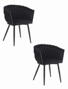 ORION Stuhl – schwarzer Samt x 2