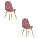 BORA Stuhl – dunkelrosa Samt x 2