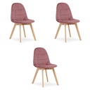 BORA Stuhl – dunkelrosa Samt x 3