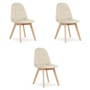 BORA Stuhl – beige Samt x 3