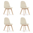 BORA Stuhl – beige Samt x 4