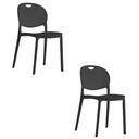 LUMA Stuhl – Schwarz x 2