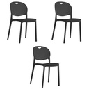 LUMA Stuhl – Schwarz x 3
