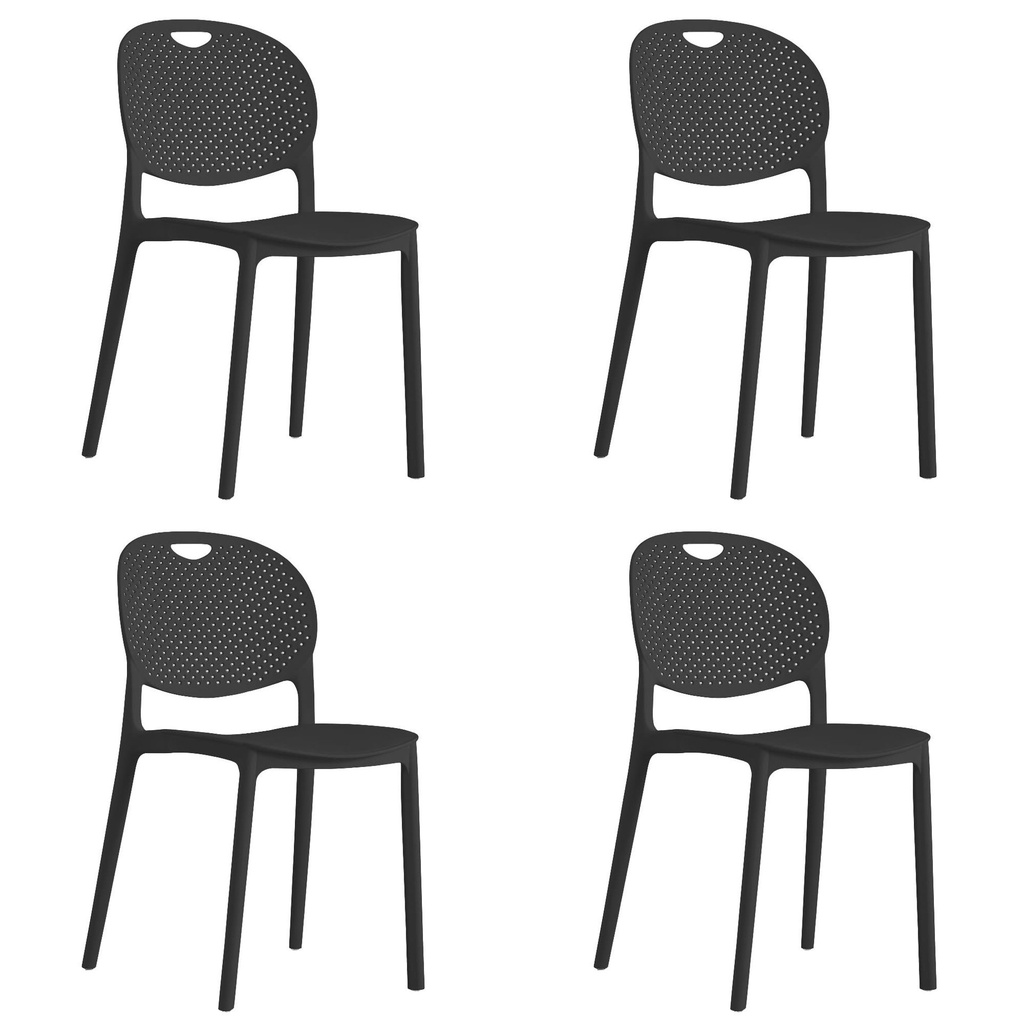 LUMA Stuhl – Schwarz x 4