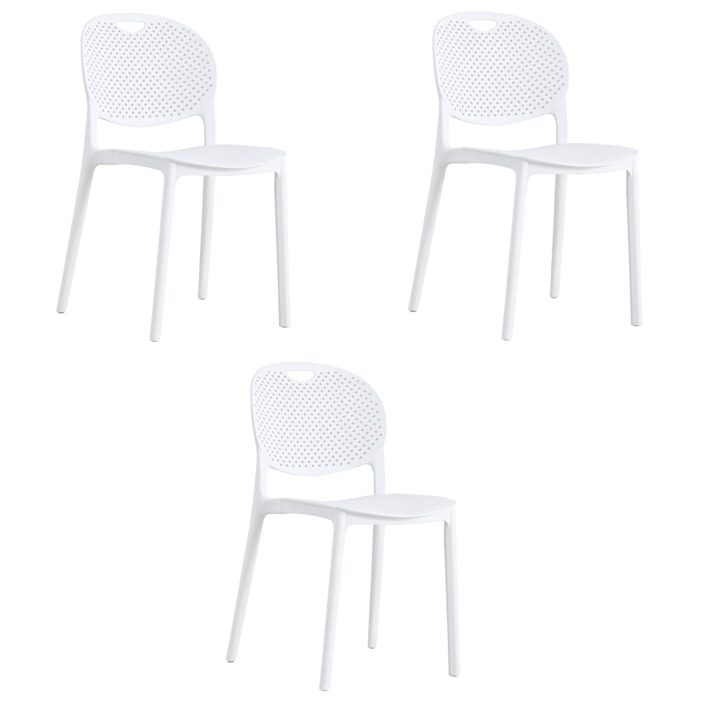 LUMA Stuhl – weiß x 3