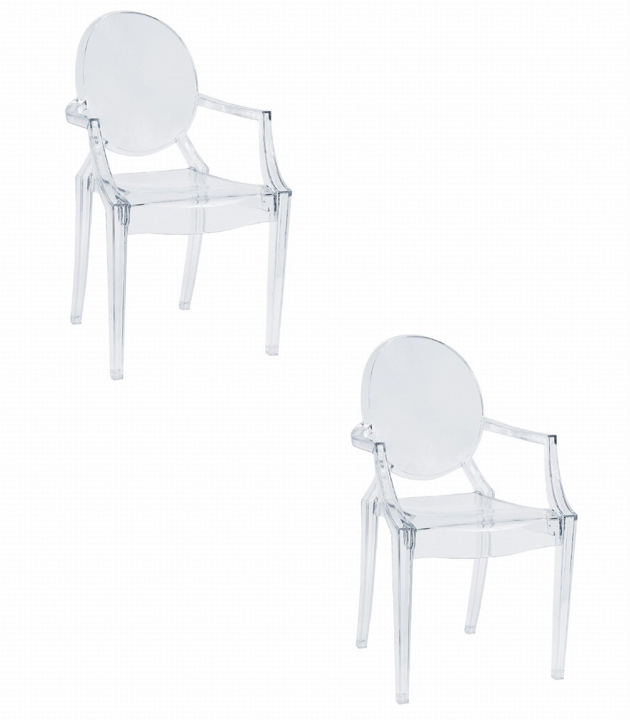 BUSAN Stuhl – transparent x 2