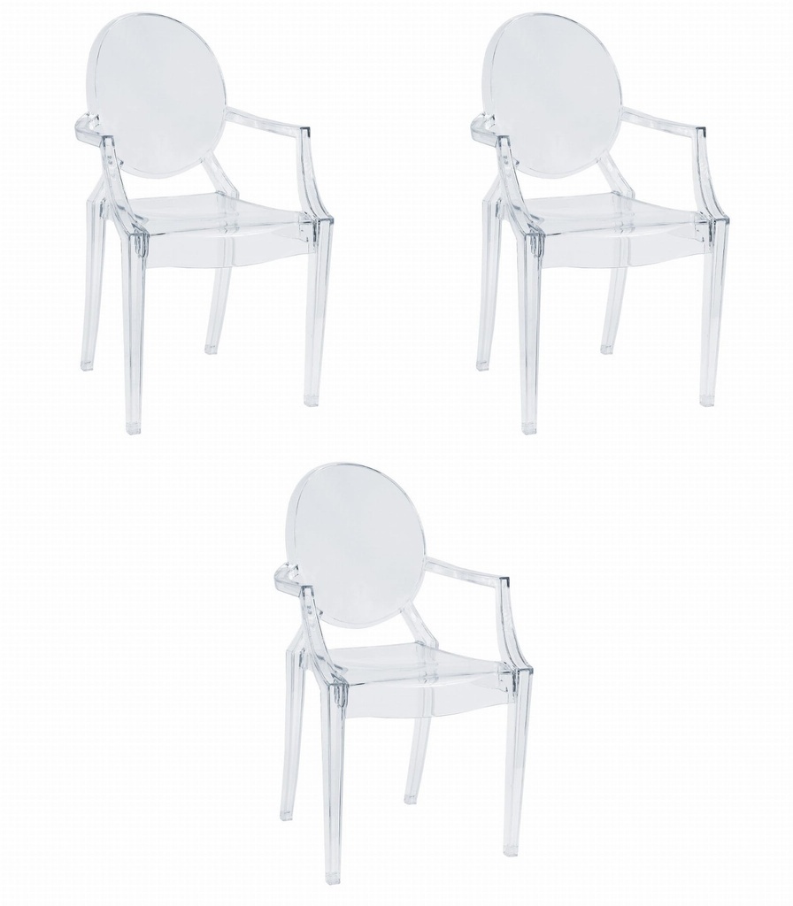 BUSAN Stuhl – transparent x 3