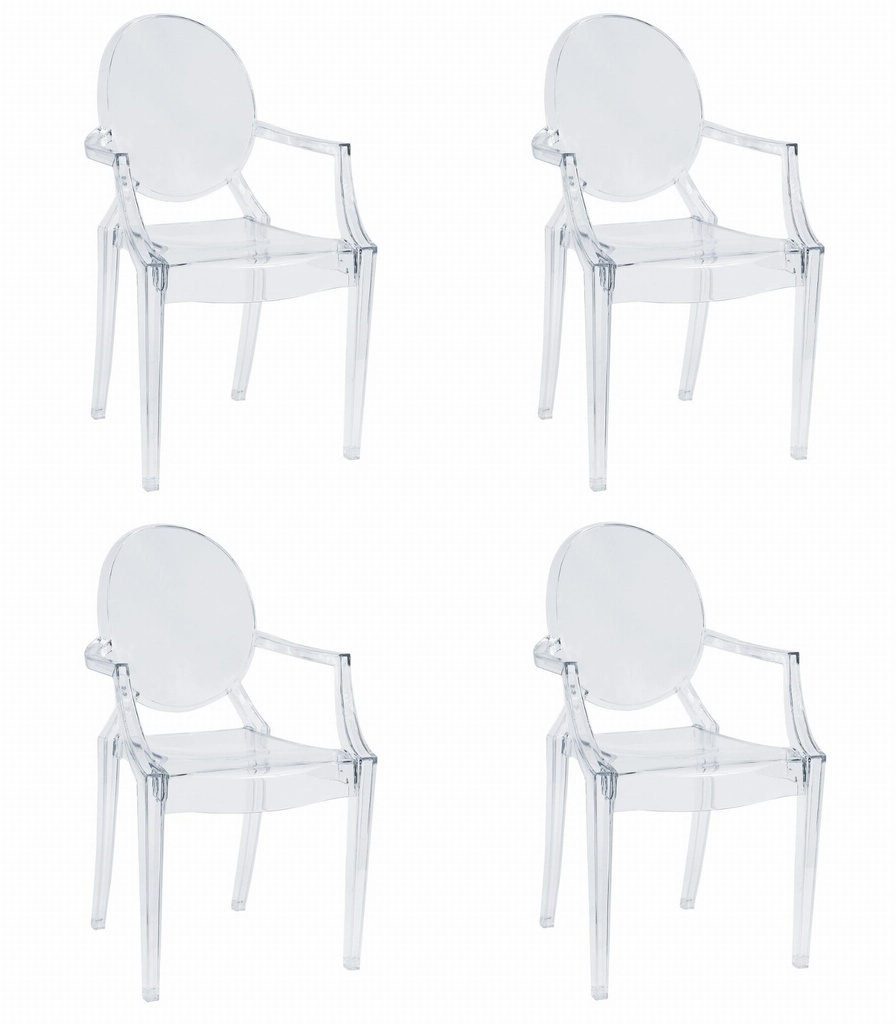 BUSAN Stuhl – transparent x 4