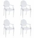 BUSAN Stuhl – transparent x 4