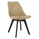 MARK Stuhl – dunkelbeige / schwarze Beine x 1