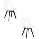MARK Stuhl – transparent / schwarze Beine x 2