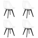MARK Stuhl – transparent / schwarze Beine x 4