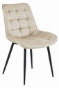 BERA Stuhl – beige Samt/schwarze Beine x 1
