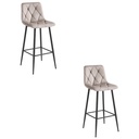 NADO Hocker – dunkelbeiger Samt / schwarze Beine x 2