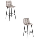 ARCETO Hocker – dunkelbeiger Samt / schwarze Beine x 2