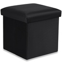 Klapphocker M – 30 x 30 x 30 cm, schwarzer Samt