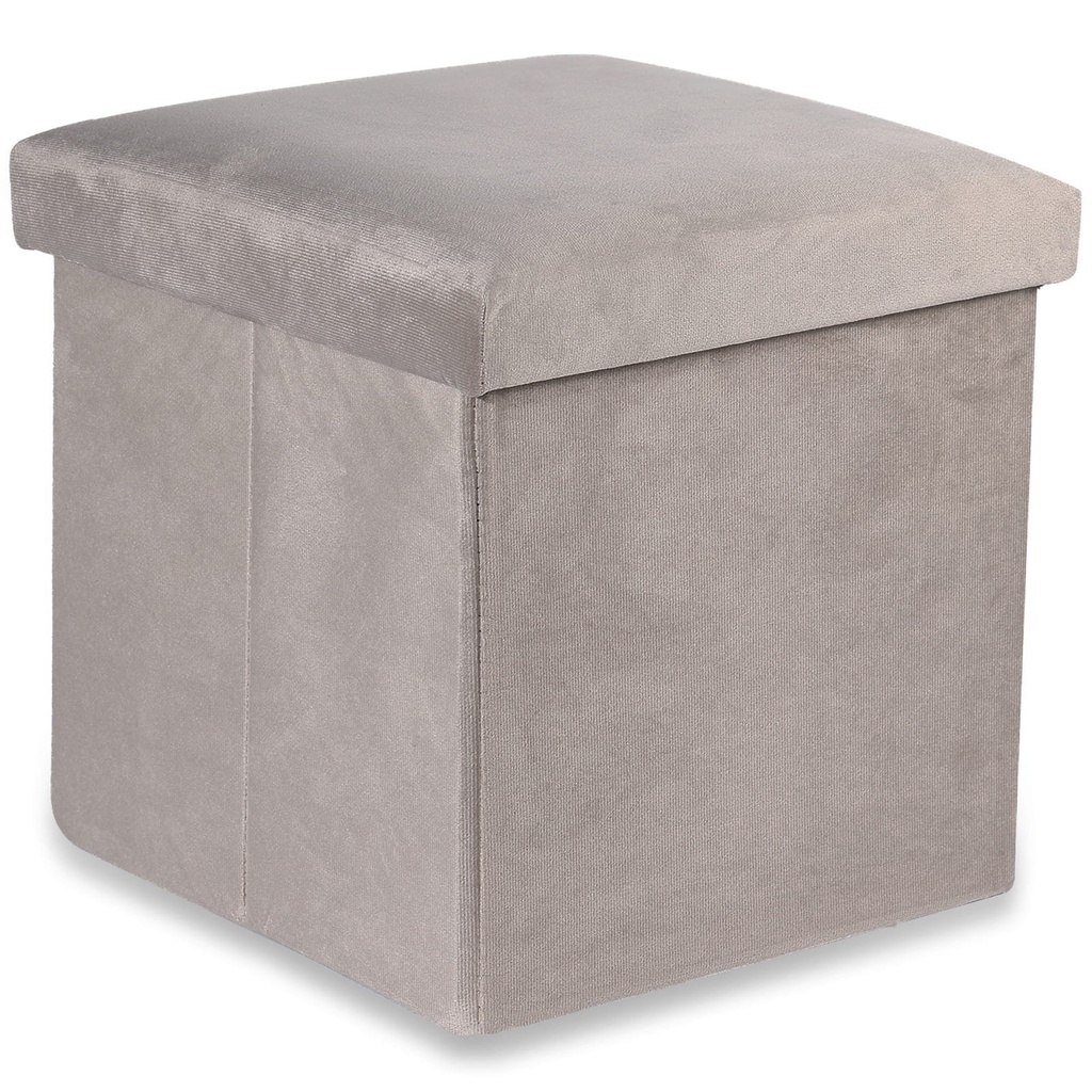 [model_15458_1] Klapphocker M – 30 x 30 x 30 cm, beige Samt