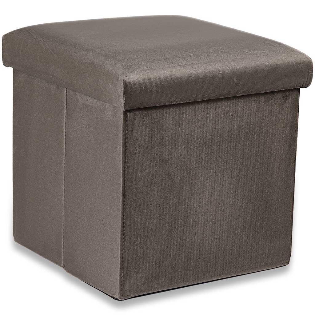 [model_15460_1] Klapphocker M – 30 x 30 x 30 cm, brauner Samt