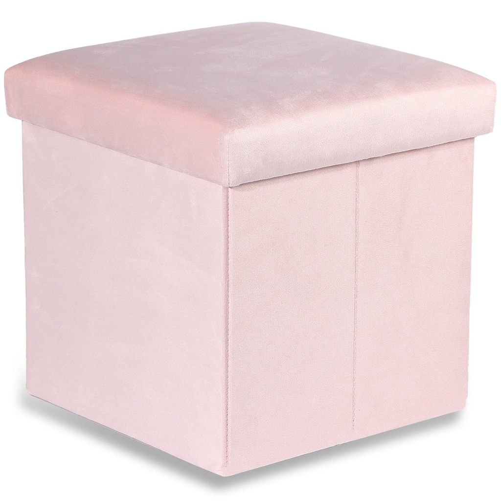 [model_15461_1] Klapphocker M – 30 x 30 x 30 cm, rosa Samt