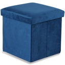 Klapphocker M – 30 x 30 x 30 cm, marineblauer Samt