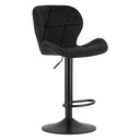 WEST Hocker – schwarzer Samt / schwarzes Gestell